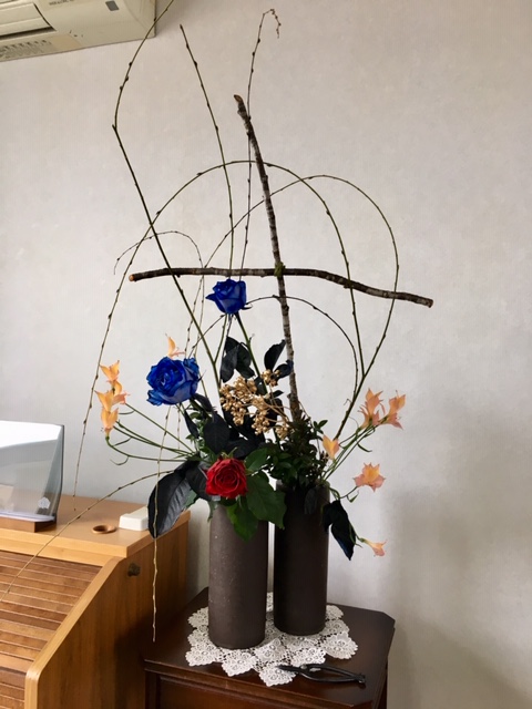 2020年4月5日撮影のいけばな作品です。